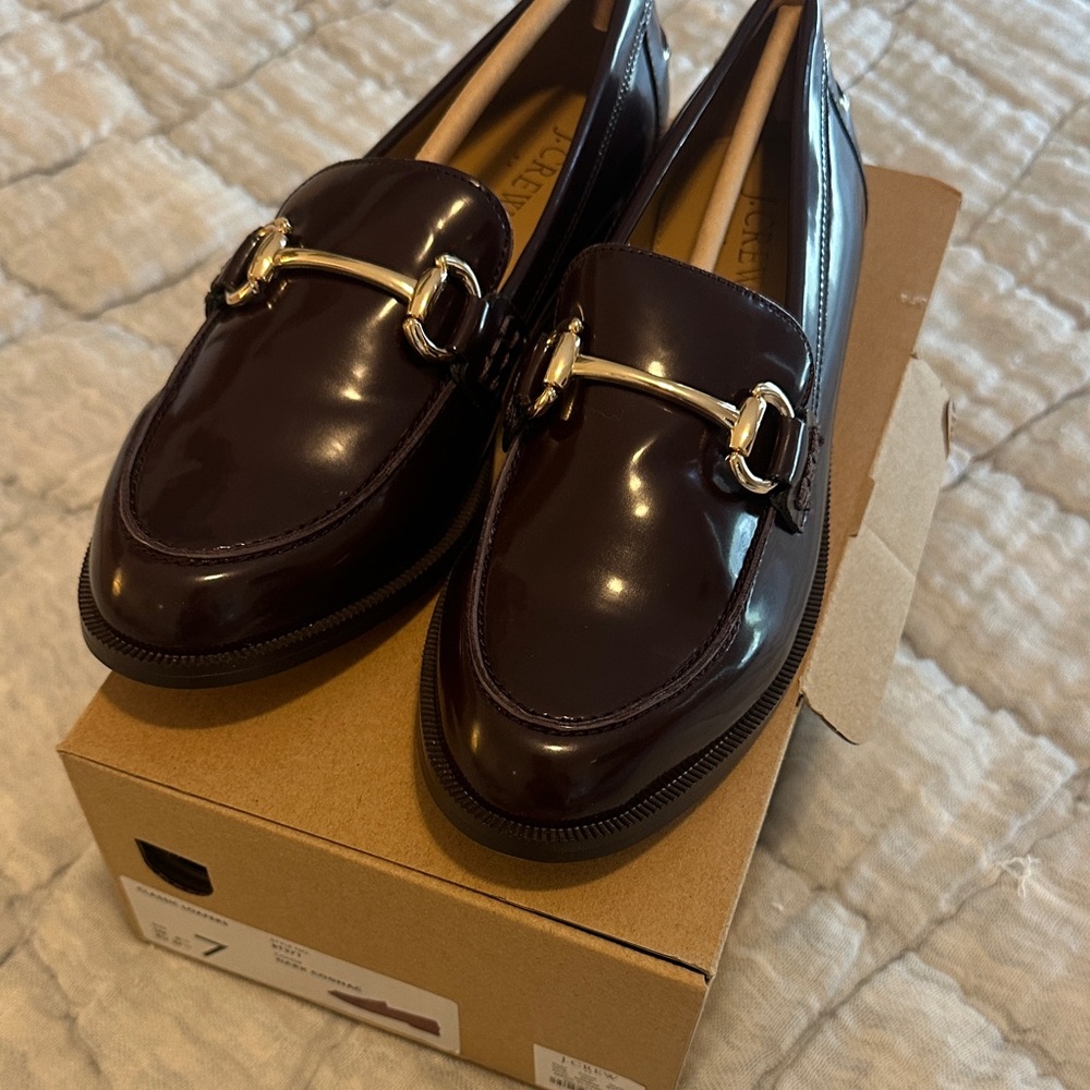 J. Crew Dark Cognac Classic Loafers 7 women